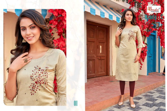 Smylee Mandy 5 Stylish Designer Ethnic Wear Heavy Silk Designer Kurti Collection